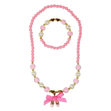 Ballerina Bow Necklace & Bracelet Set - Pink Poppy Australia