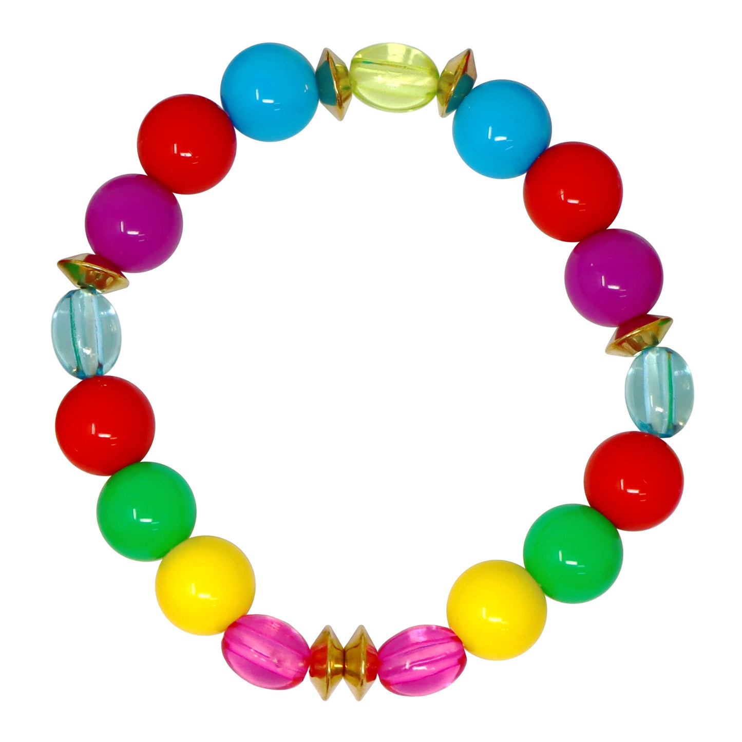 Rainbow Beaded Necklace / Bracelet Set - Pink Poppy Australia