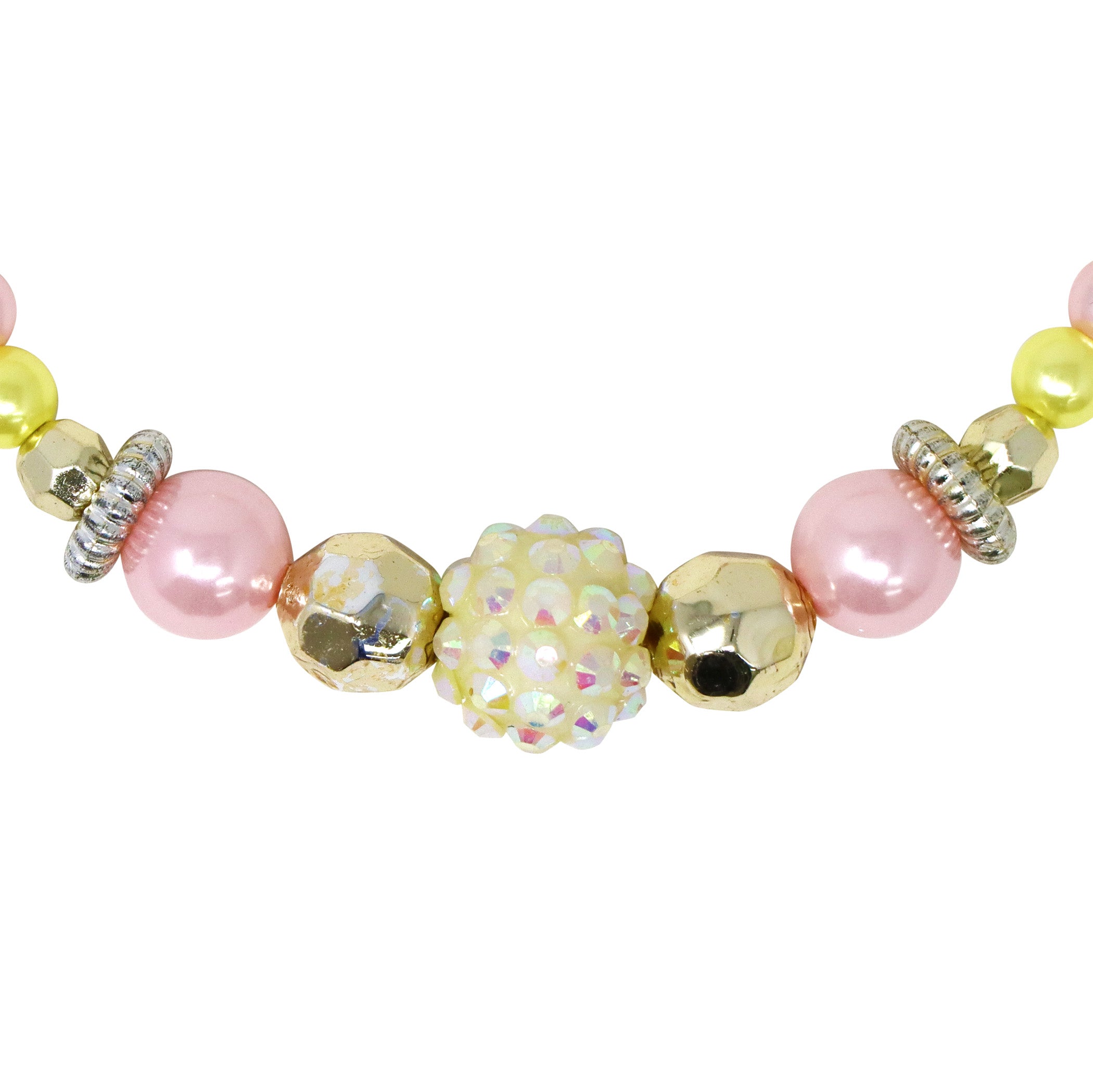 Lemon Delight Stretch Beaded Necklace & Bracelet Set - Pink Poppy Australia