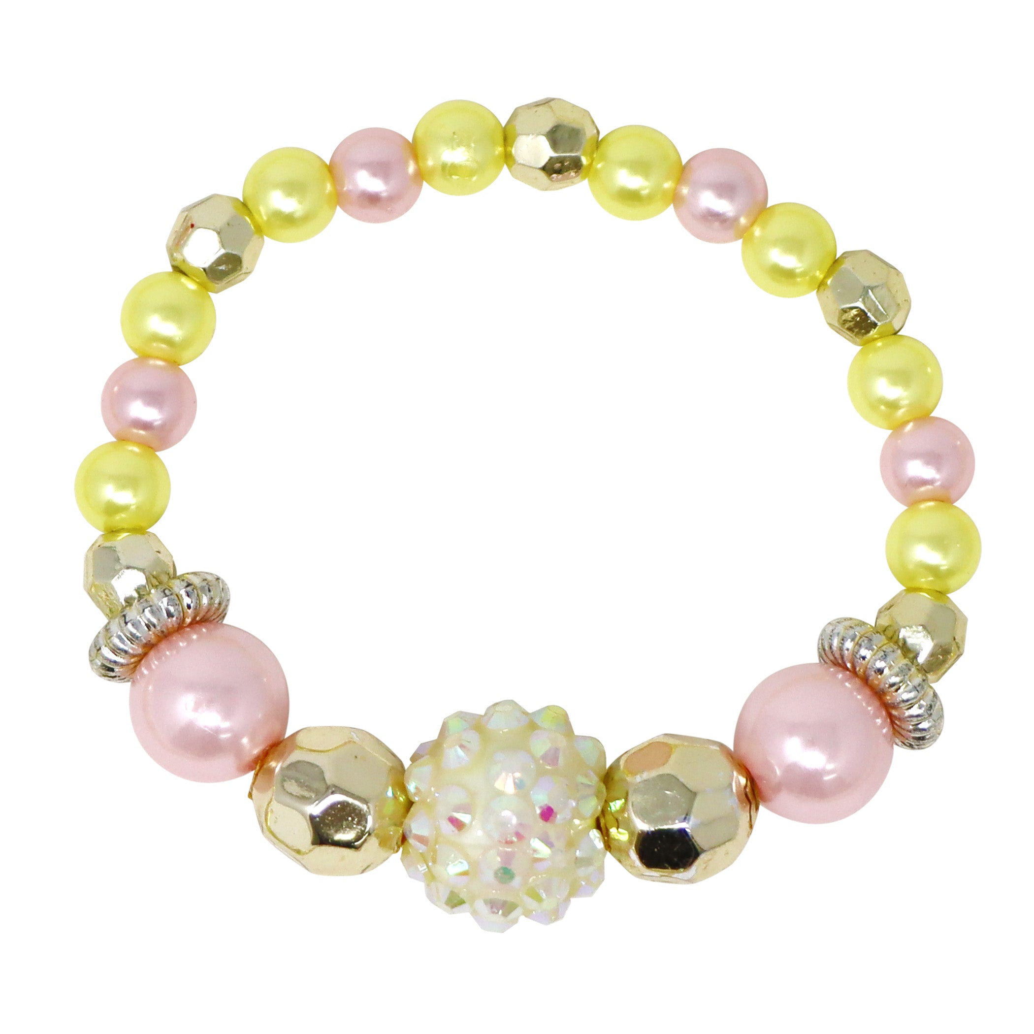 Lemon Delight Stretch Beaded Necklace & Bracelet Set - Pink Poppy Australia