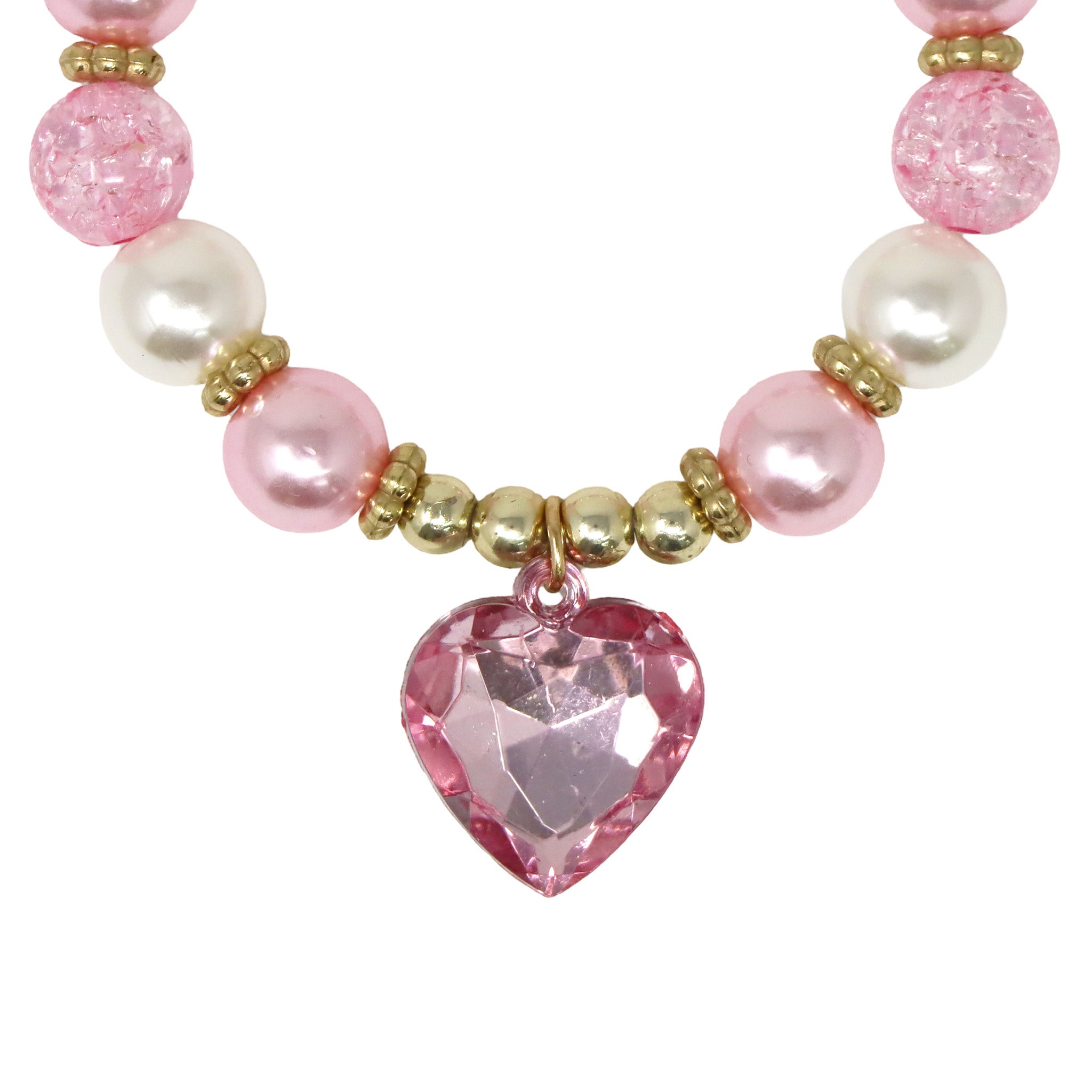 Dance Pearl Heart Necklace and Bracelet Set - Pink Poppy Australia
