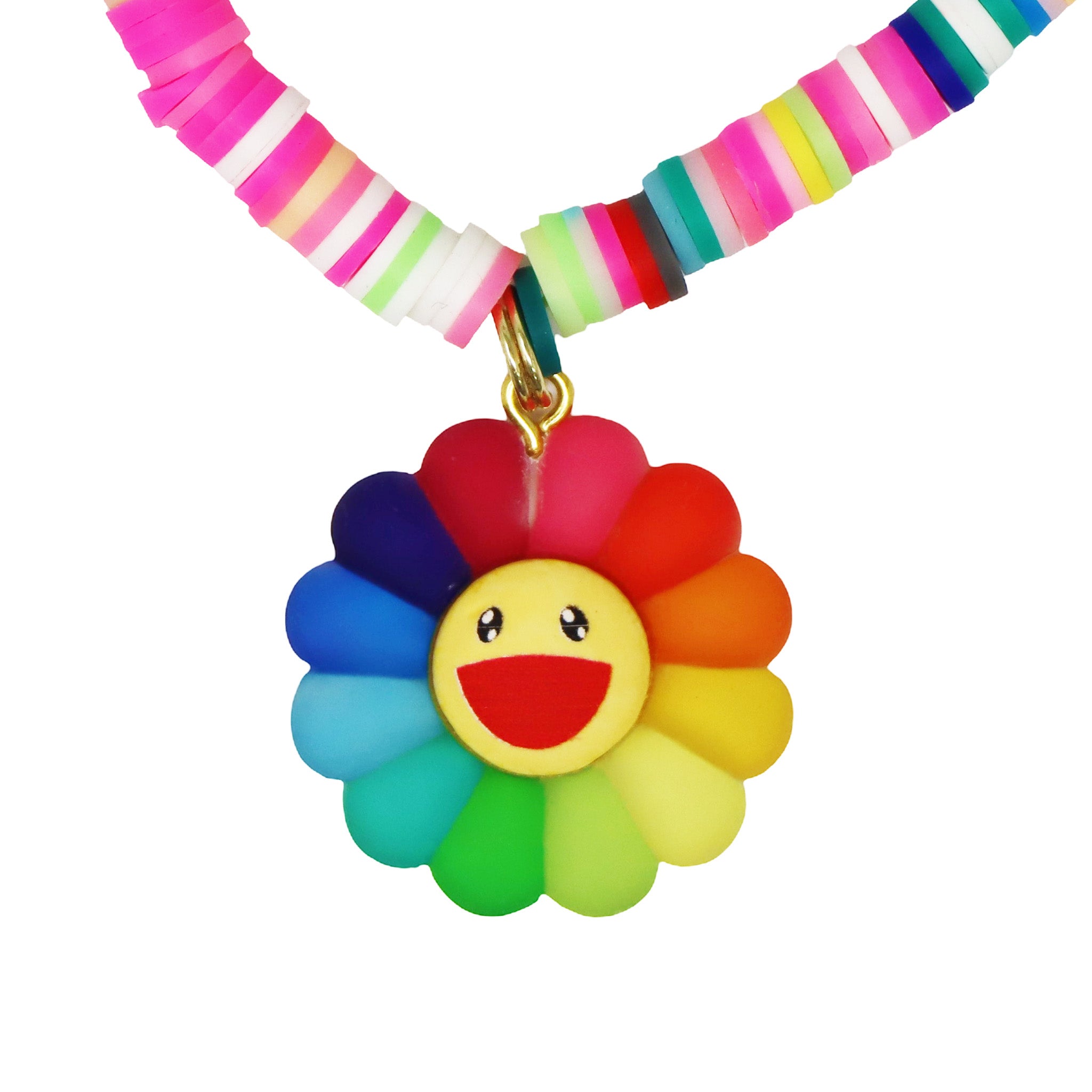 Rainbow Flower Necklace - Pink Poppy Australia