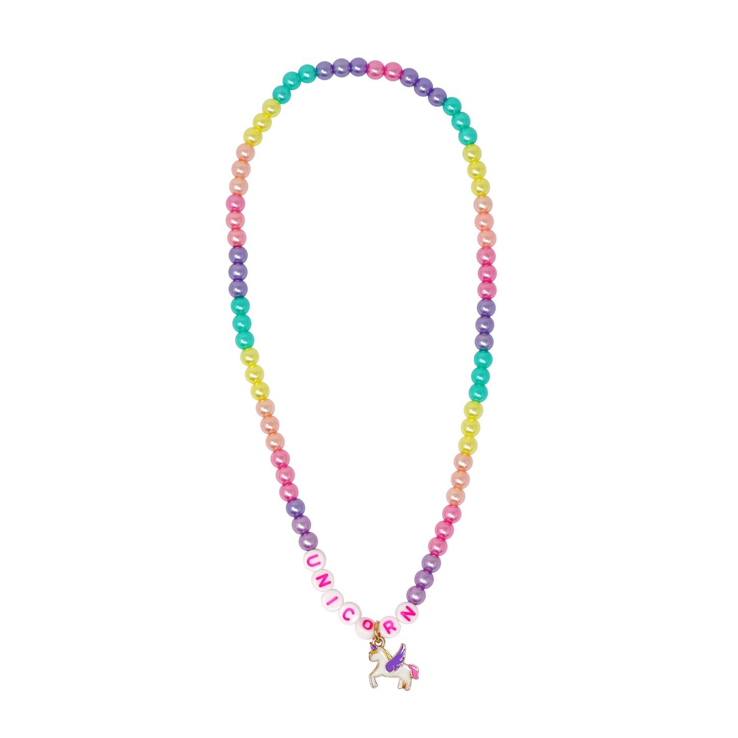 BFF Unicorn Rainbow Pearl Necklace Set - Pink Poppy Australia