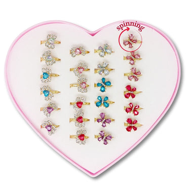 Fidget Sparkle Fashion Rings - 2 designs & 5 colourways in each design - Pink Poppy Australia