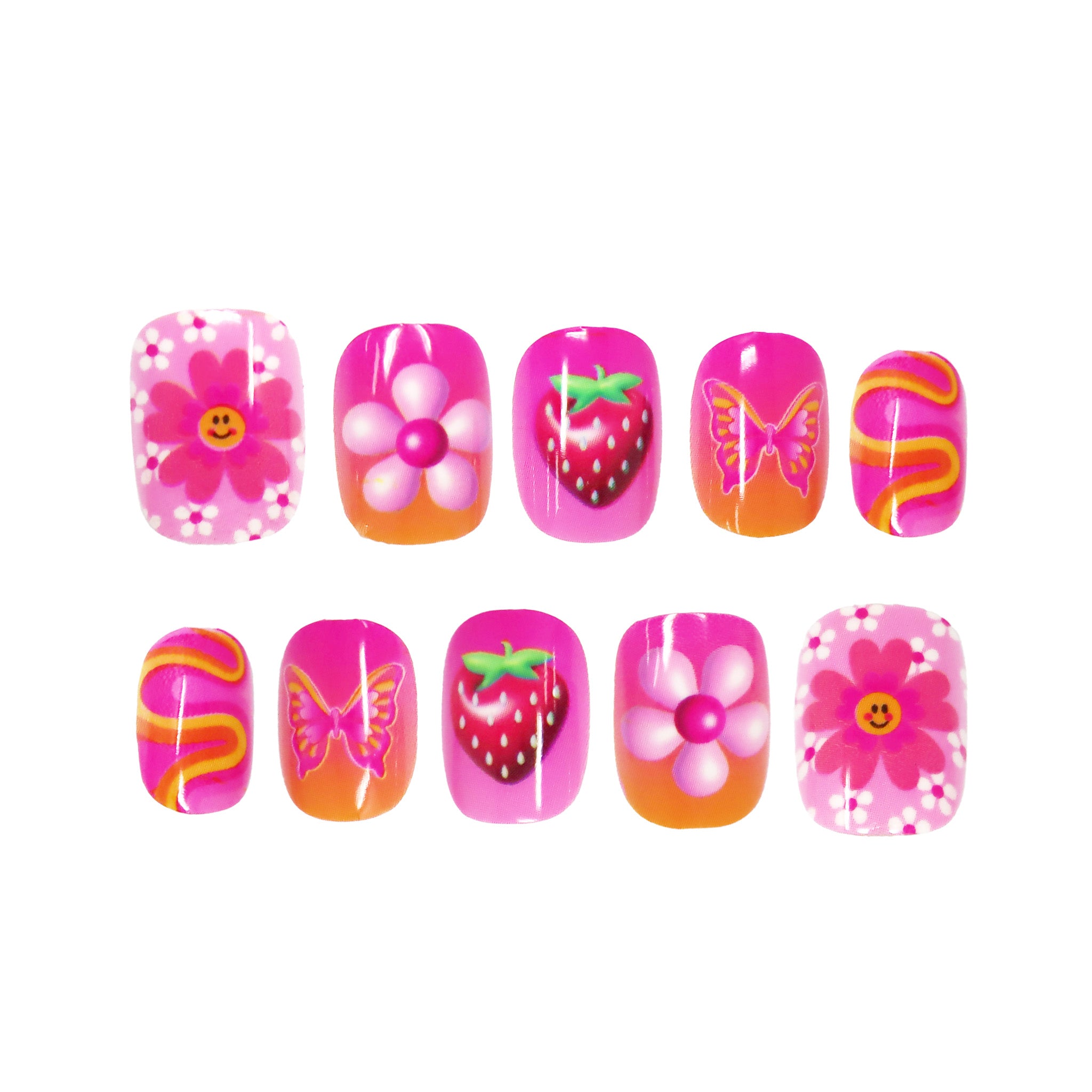Fairy Butterfly Press On Nails - Pink Poppy Australia