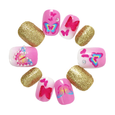 3D Butterfly Press On Nails - Pink Poppy Australia