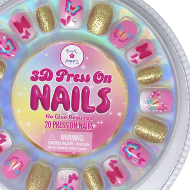 3D Butterfly Press On Nails - Pink Poppy Australia