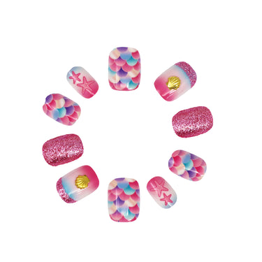 Mermaid Sparkle 3D Press On Nails - Pink Poppy Australia