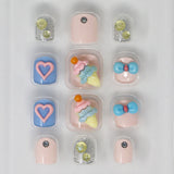 3D Fidget Spinner Press On Nails - Ice Cream - Pink Poppy Australia