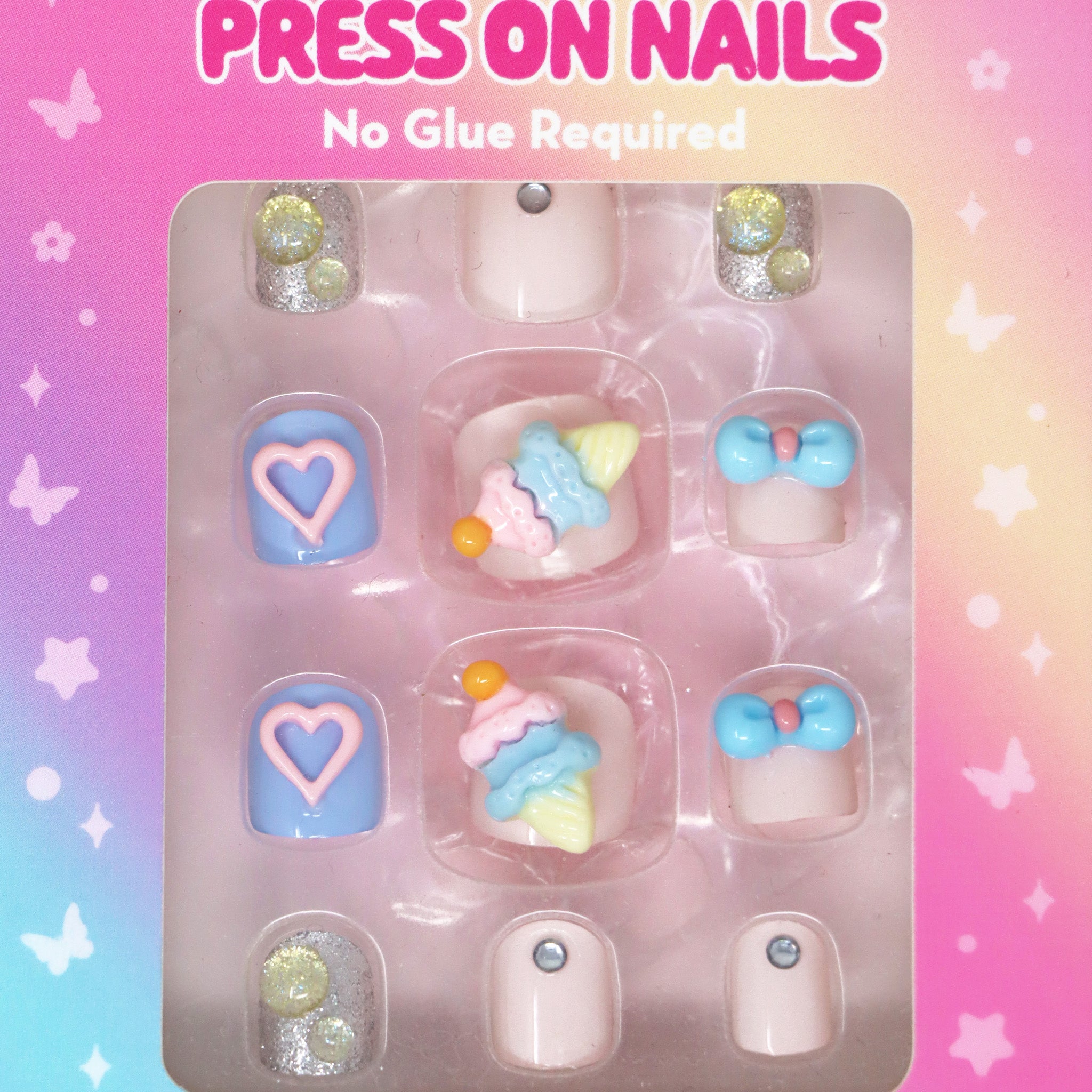 3D Fidget Spinner Press On Nails - Ice Cream - Pink Poppy Australia