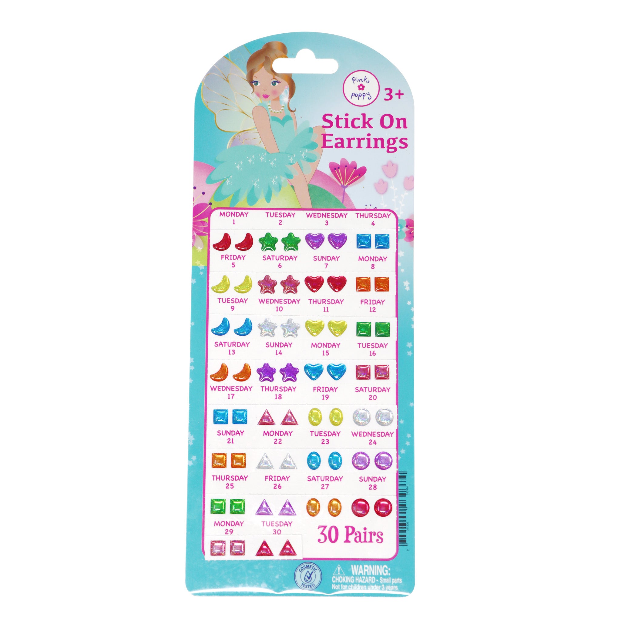 30 Pairs Fairy Butterfly Friends Stick On Earrings - Pink Poppy Australia