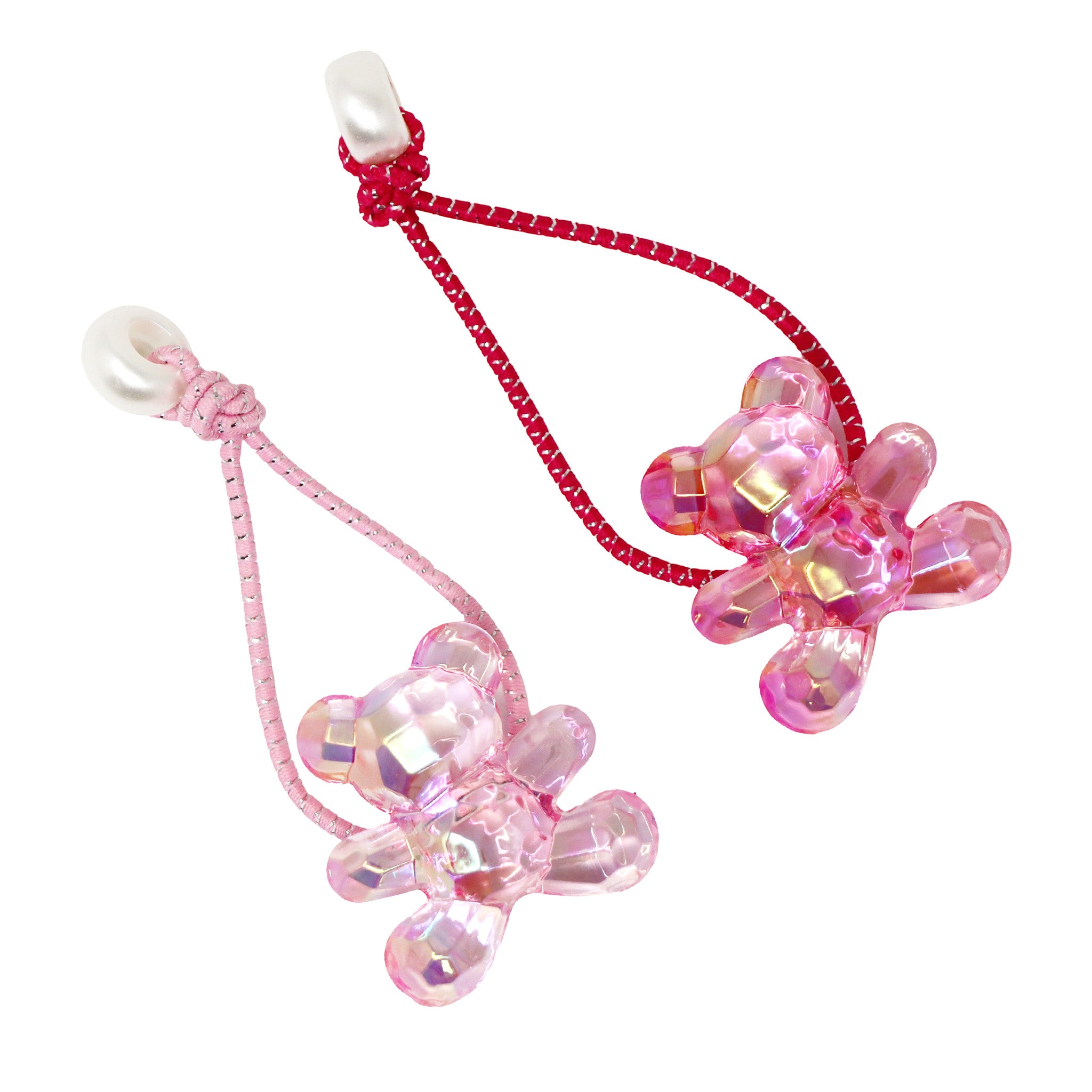Teddy Bear Hair Elastics - Pink Poppy Australia