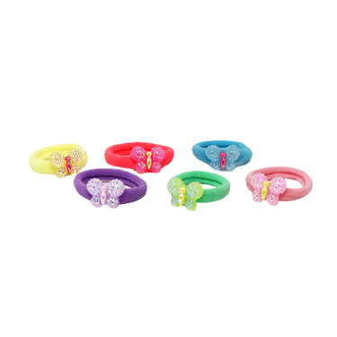Sparkle Butterfly Hair Elastics - Pink Poppy Australia
