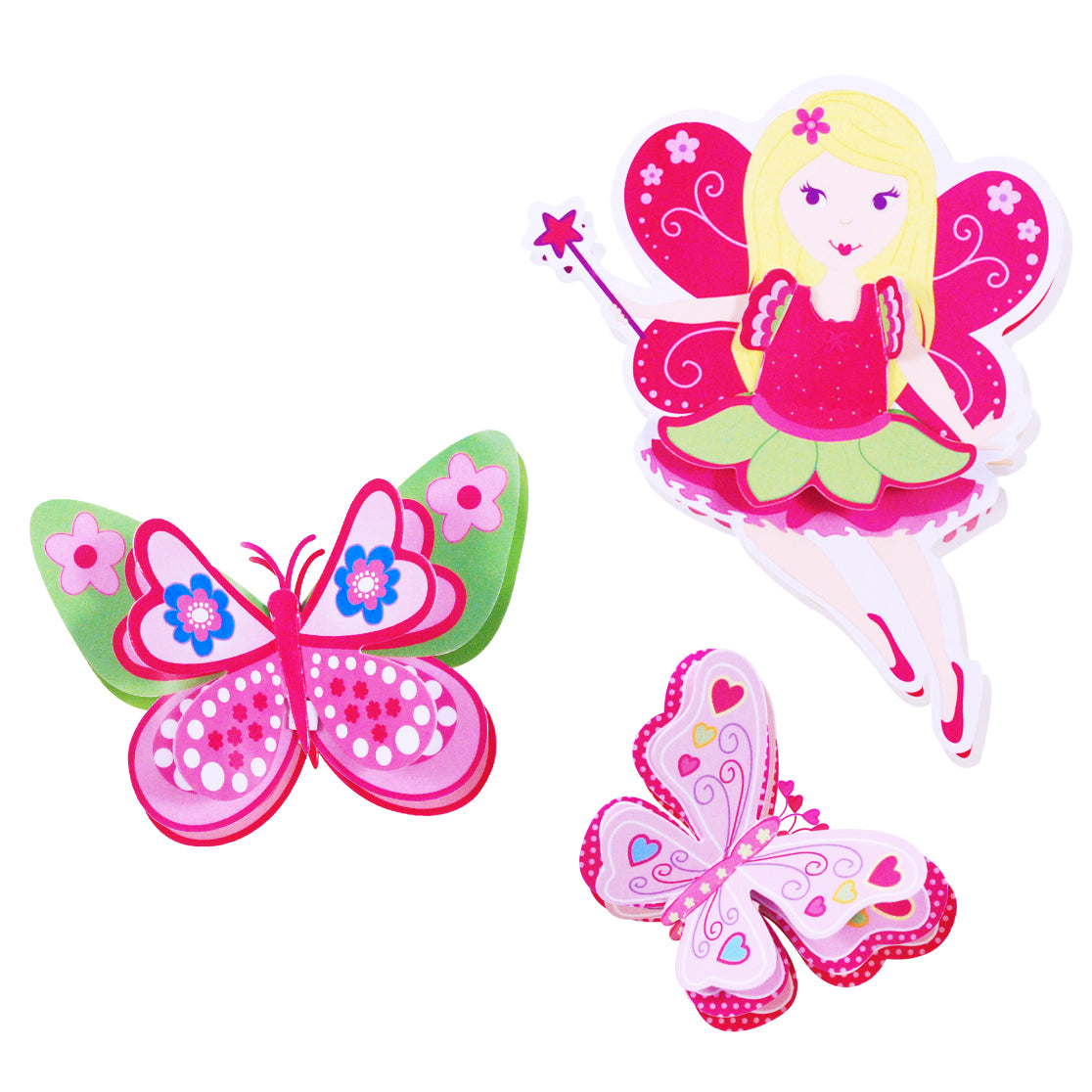 Butterfly and Fairy 3D Wall Decals - Pink Poppy Australia