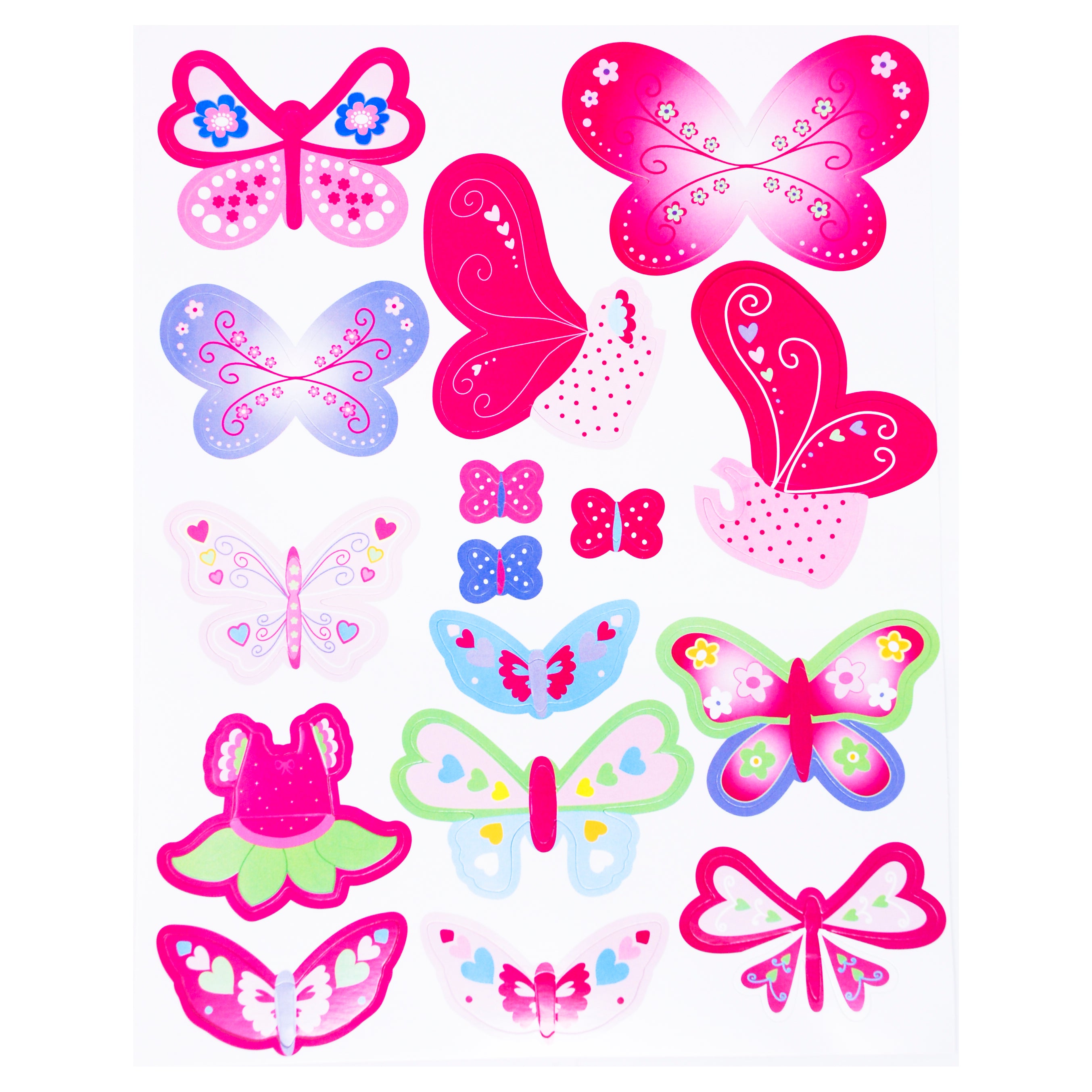 Butterfly and Fairy 3D Wall Decals - Pink Poppy Australia