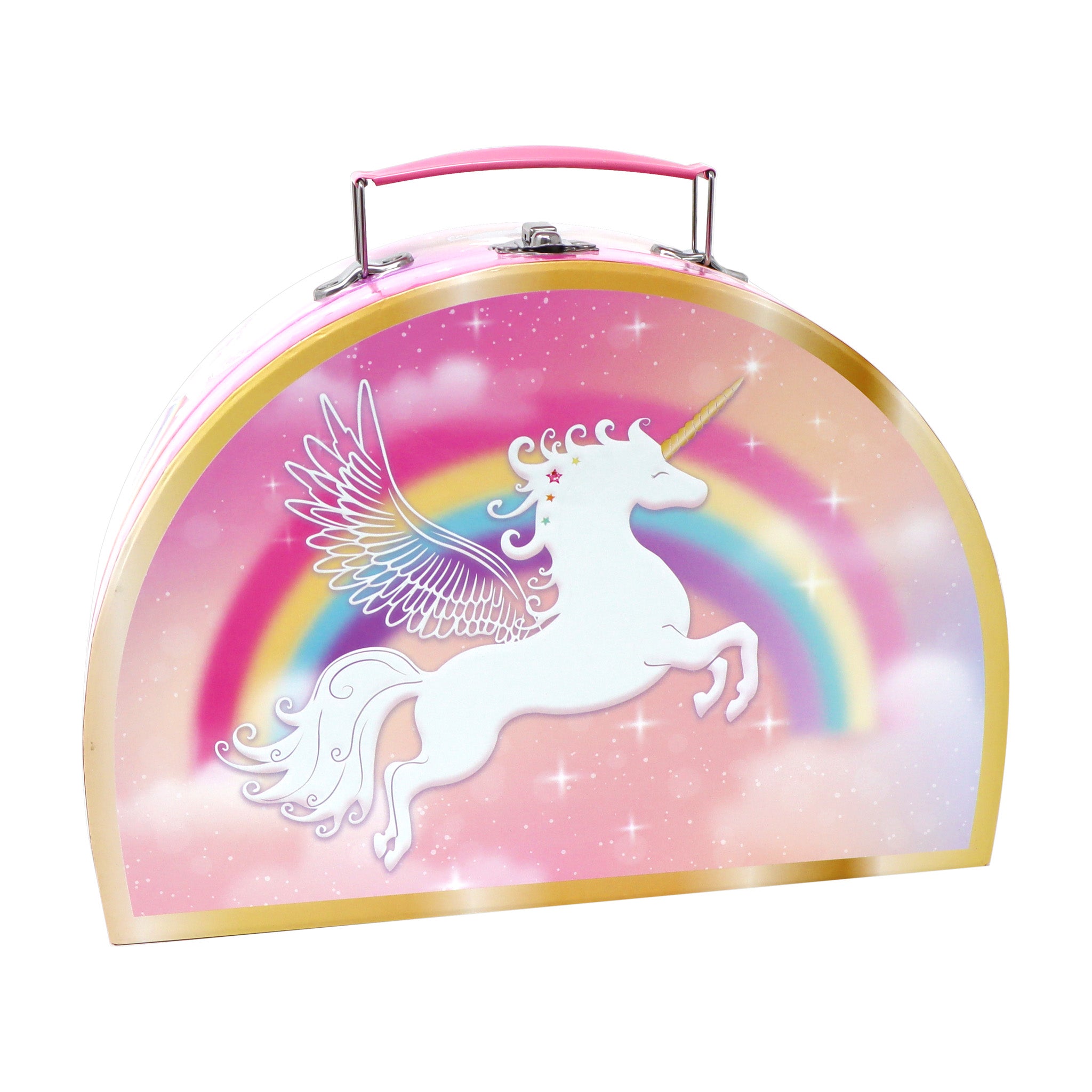 Unicorn Dreamer 9 Piece Tin Tea Set in Carry Case - Pink Poppy Australia