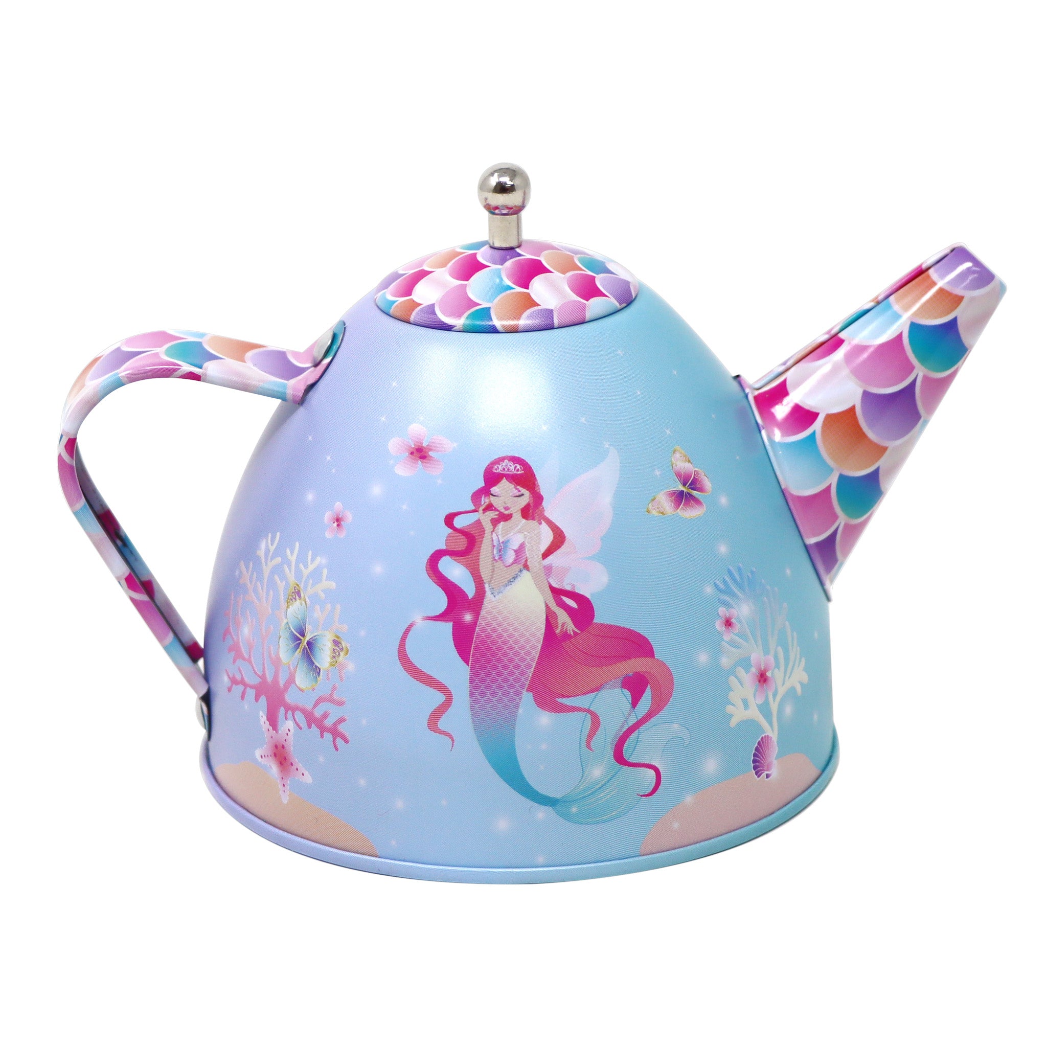 Shimmering Mermaid Tea Set in Basket - Pink Poppy Australia