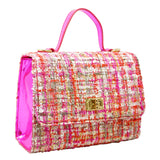 Tweed Pink Handbag - Pink Poppy Australia