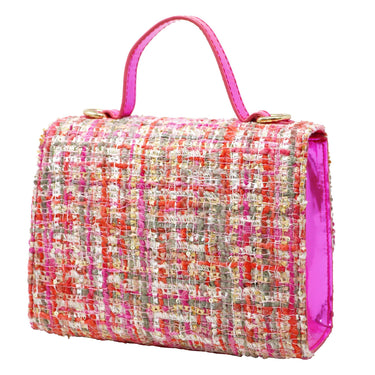 Tweed Pink Handbag - Pink Poppy Australia