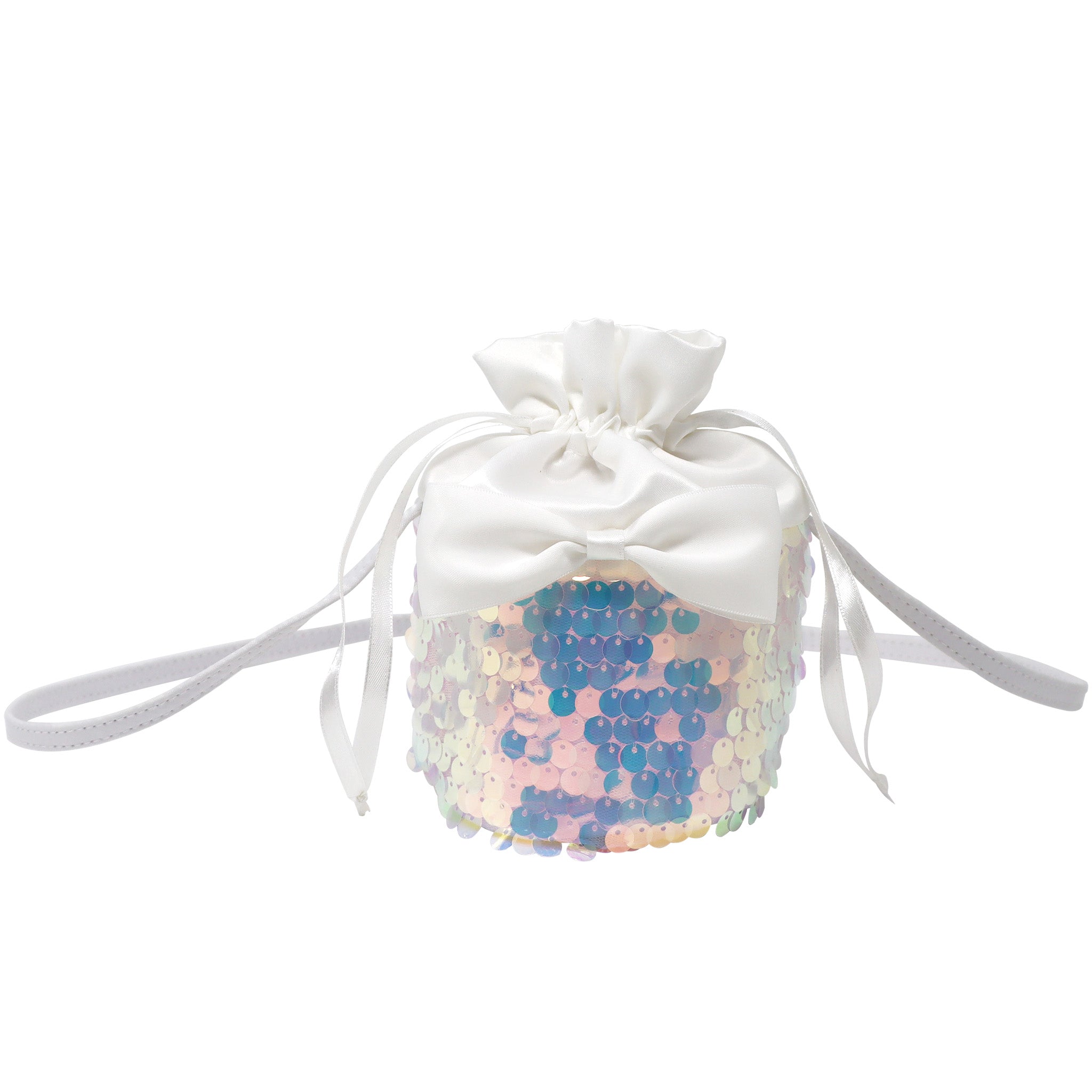 Christmas Holiday Glimmer Drawstring Cross Body Bag - Pink Poppy Australia