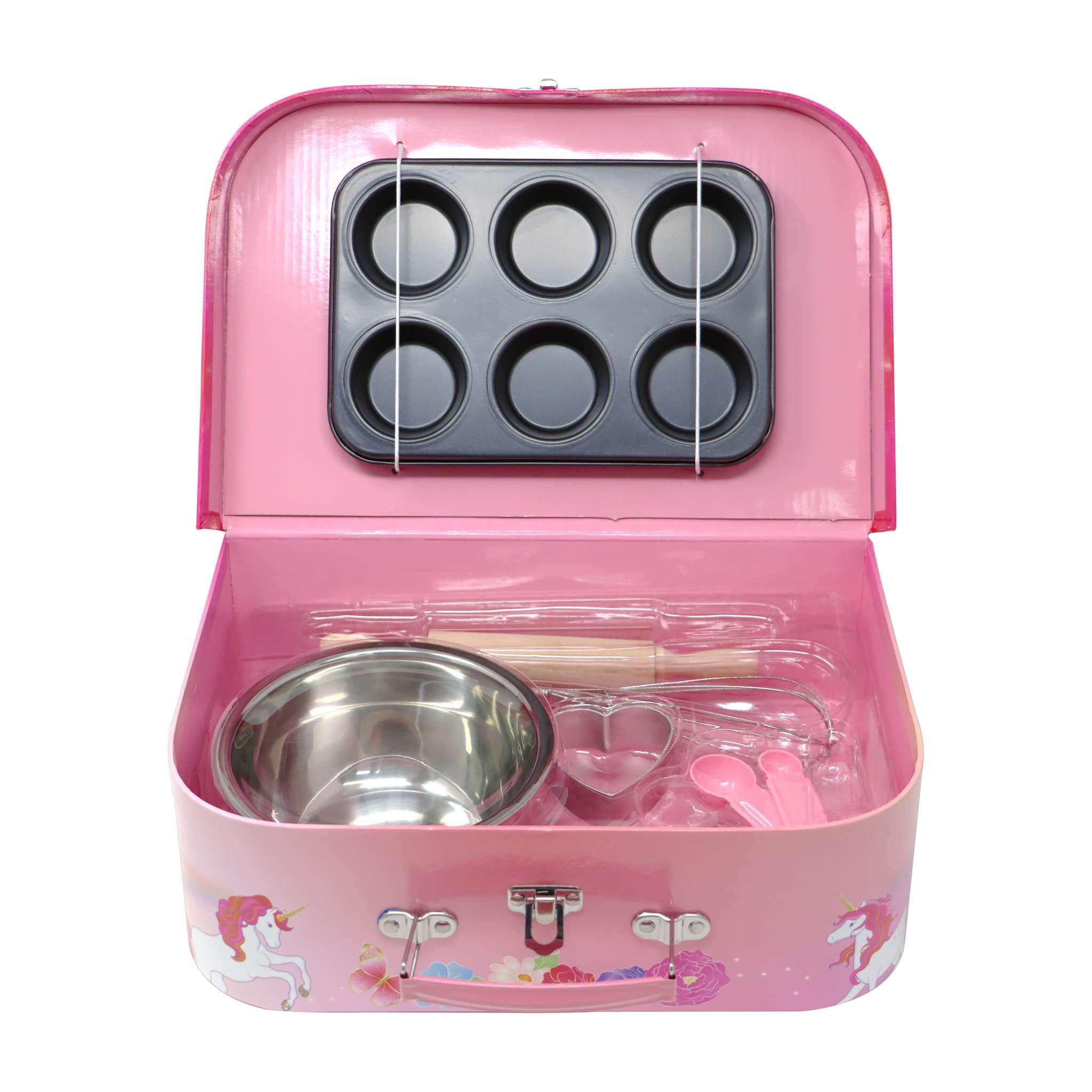 Unicorn Butterfly 6 piece Kids Baking Set & Carry Case - Pink Poppy Australia