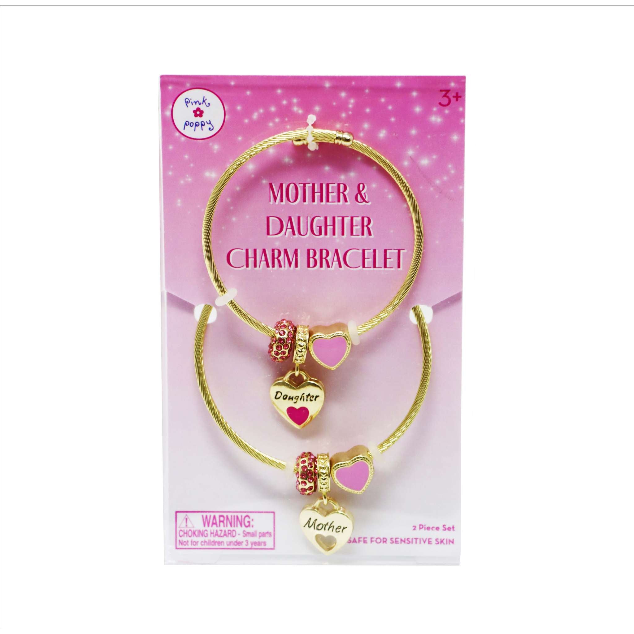 Mother and Me Charm Bracelet - Pink Poppy Australia