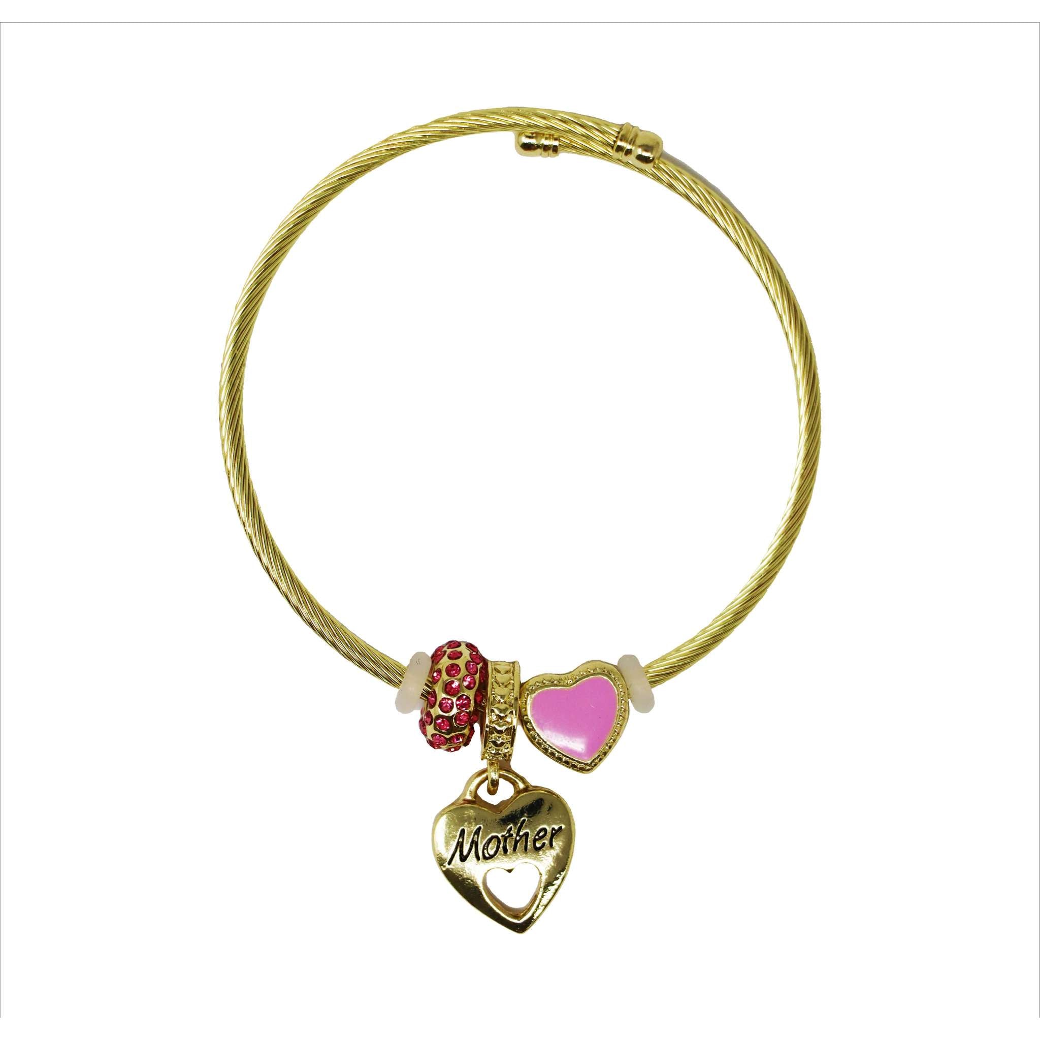 Mother and Me Charm Bracelet - Pink Poppy Australia