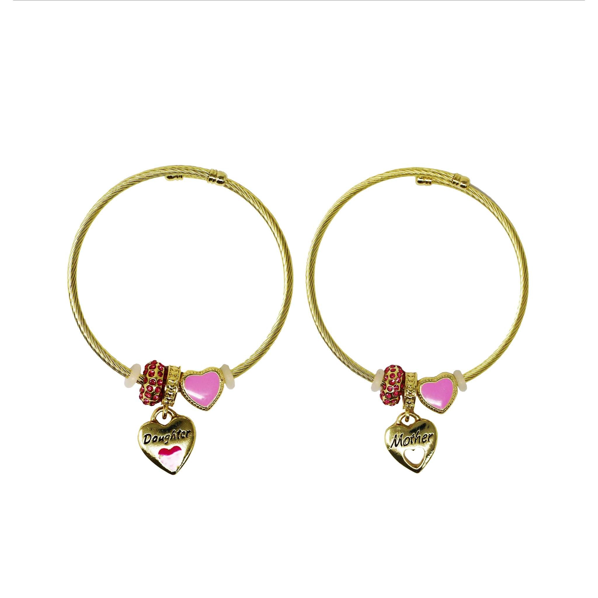 Mother and Me Charm Bracelet - Pink Poppy Australia