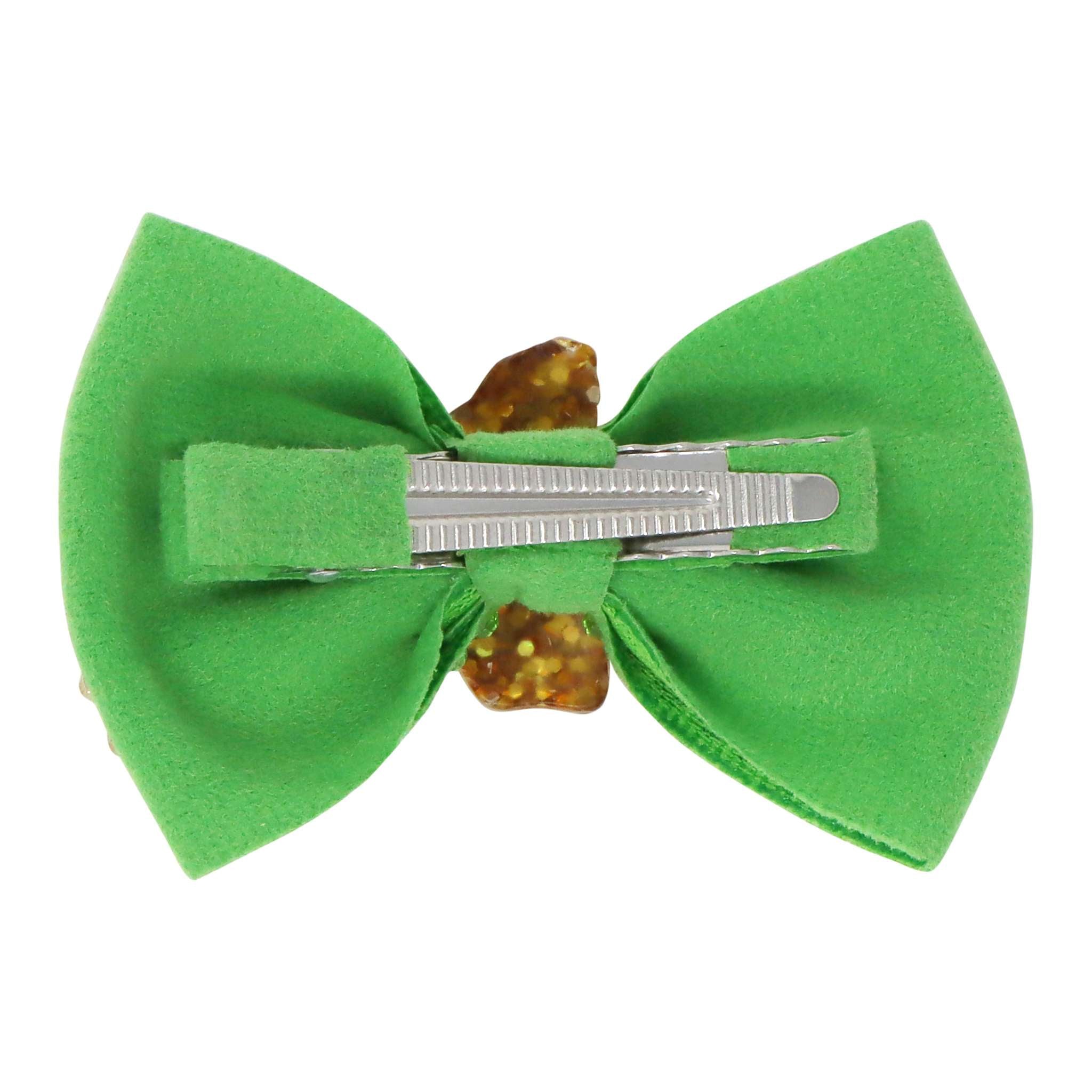 Disney Princess Tiana Green Sparkling Rhinestone Hair Bow - Pink Poppy Australia