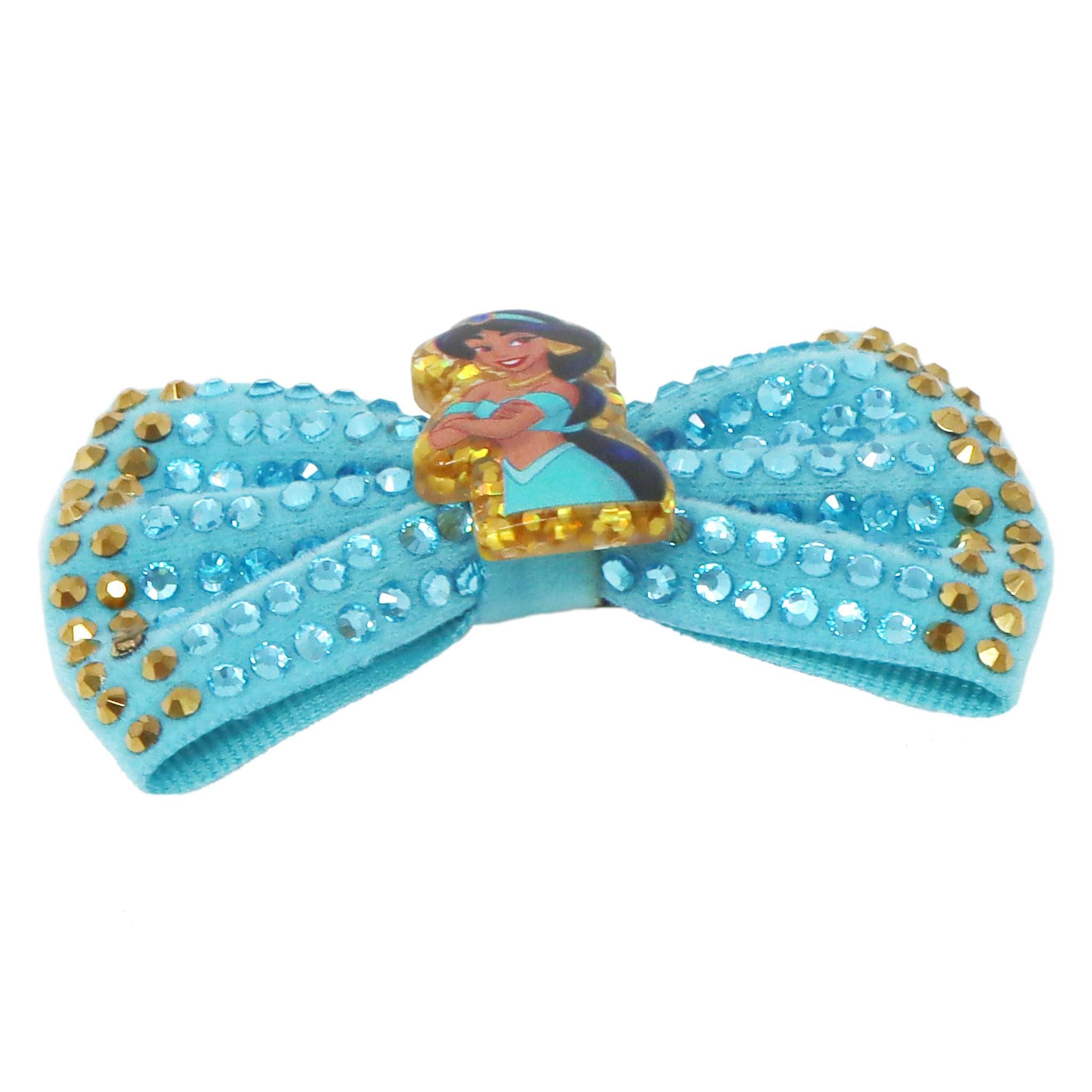 Disney Princess Jasmine Mint Sparkling Rhinestone Hair Bow - Pink Poppy Australia