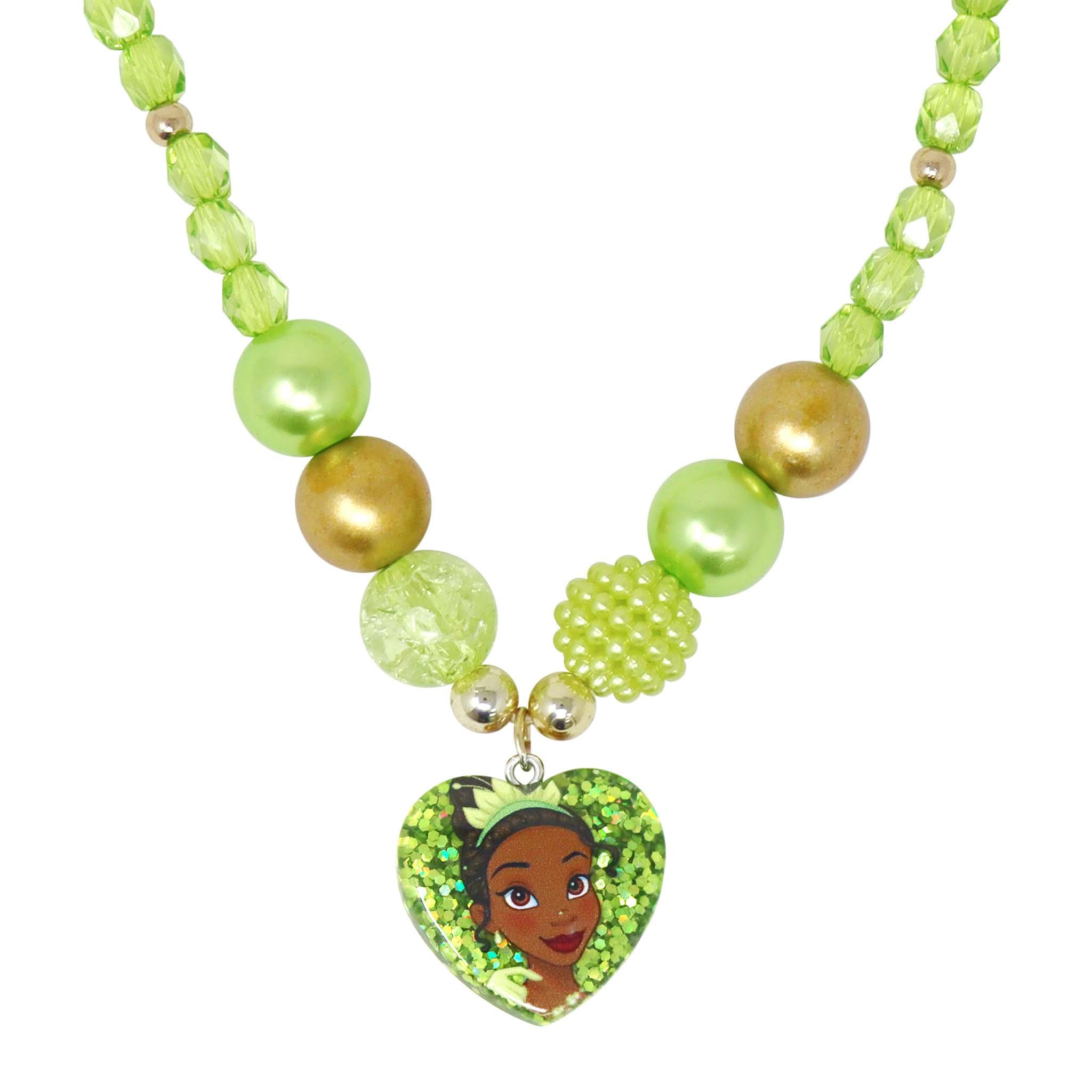Disney Princess Tiana Pendant Stretch Beaded Necklace & Bracelet - Pink Poppy Australia