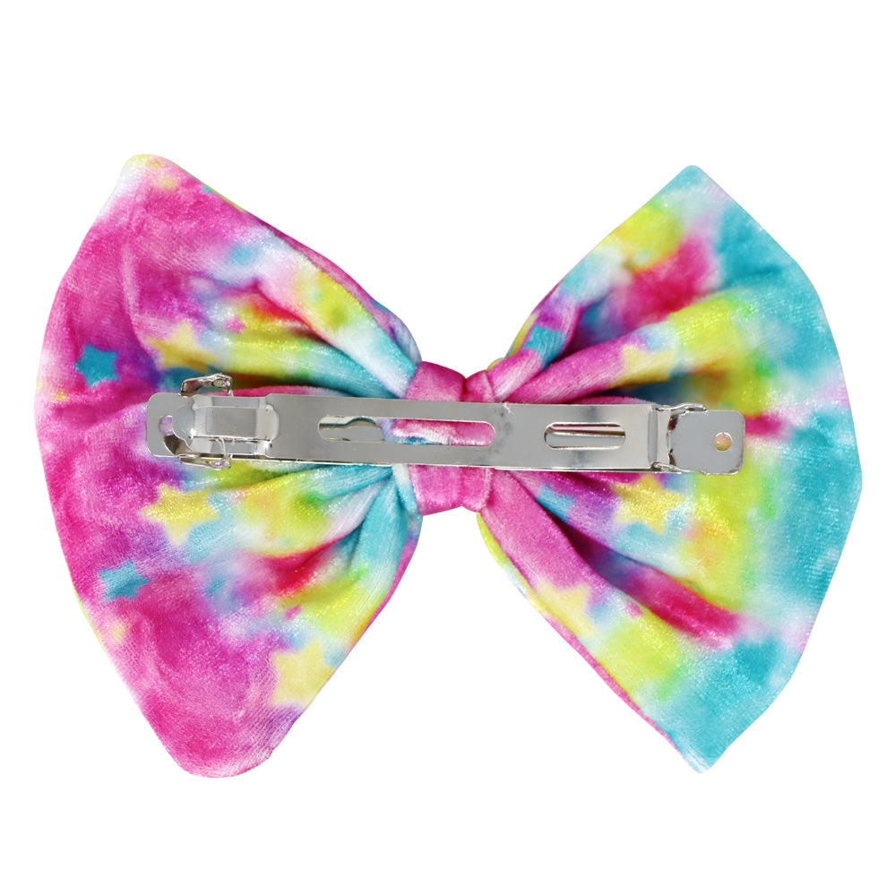 Rainbow Velvet Dream Hair Bow - Pink Poppy Australia