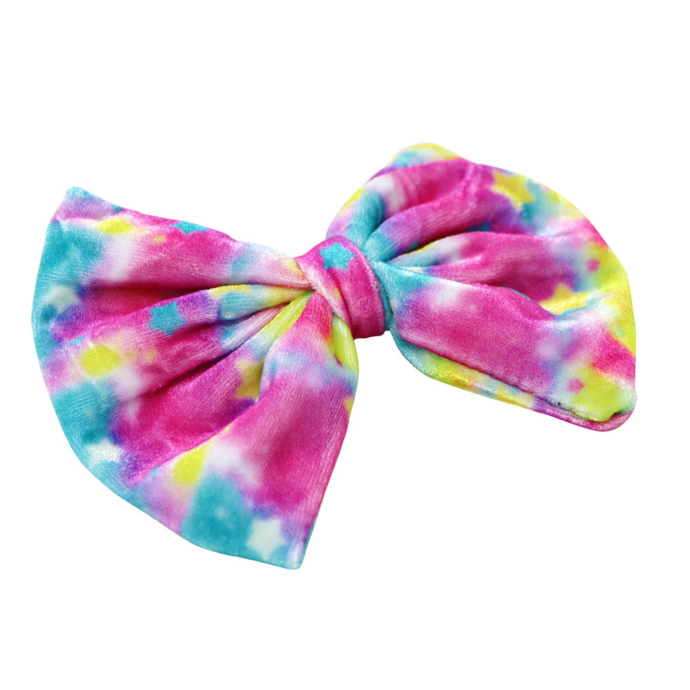Rainbow Velvet Dream Hair Bow - Pink Poppy Australia