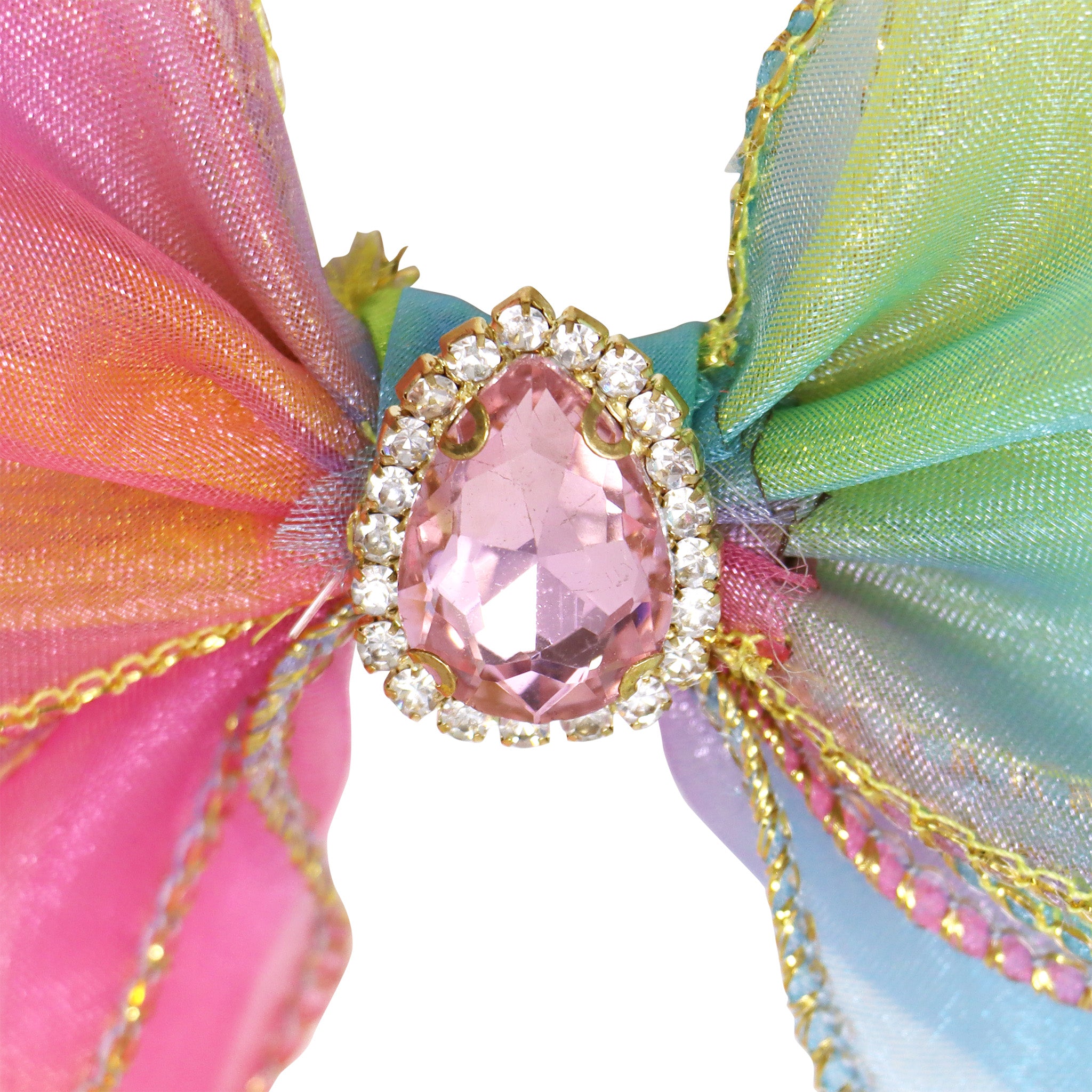 Rainbow Butterfly Bow Hair Clip - Pink Poppy Australia