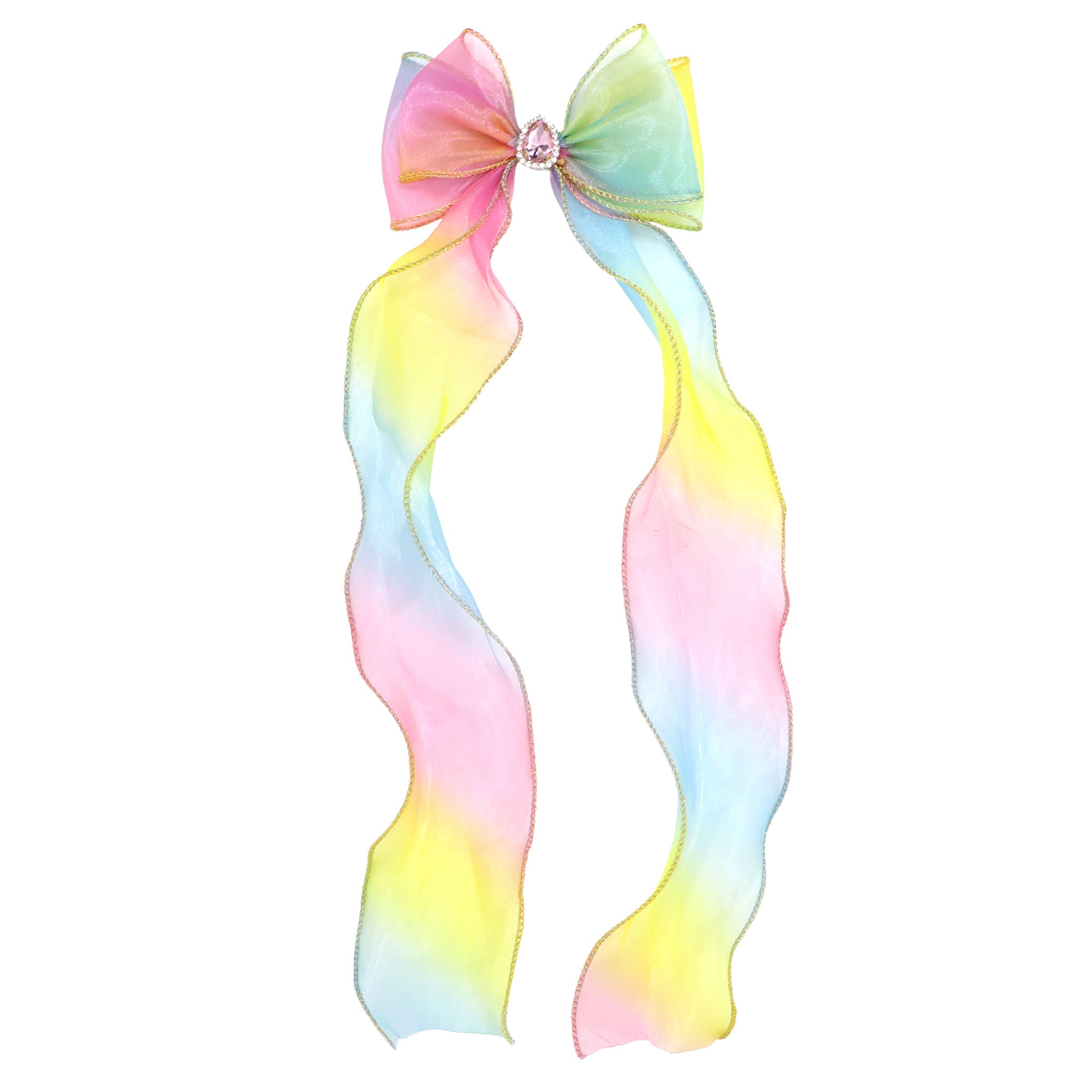 Rainbow Butterfly Bow Hair Clip - Pink Poppy Australia