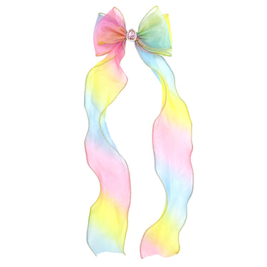 Rainbow Butterfly Bow Hair Clip - Pink Poppy Australia