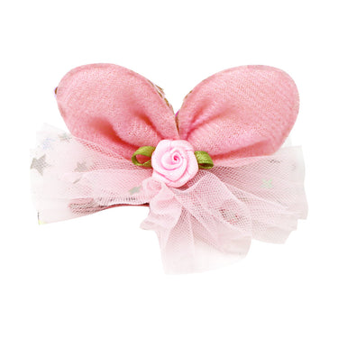 Bella Bunny Hot Pink Sequin Ears with Tulle Hairclips - Pink Poppy Australia