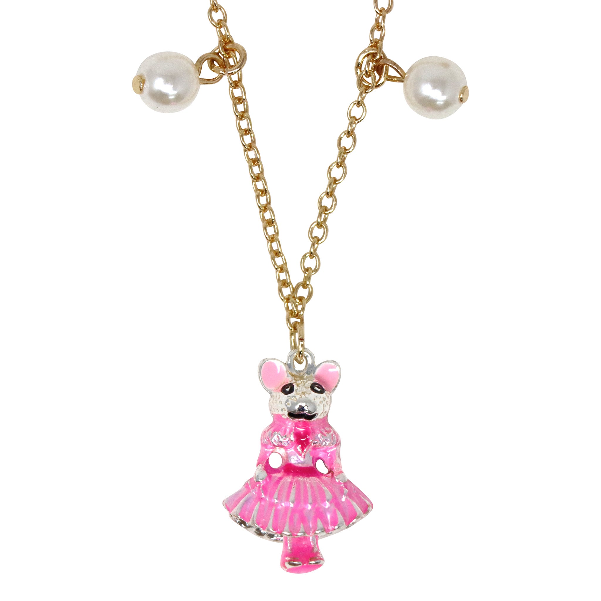 Claris: The Chicest Mouse In Paris™ Charm Necklace - Pink Poppy Australia