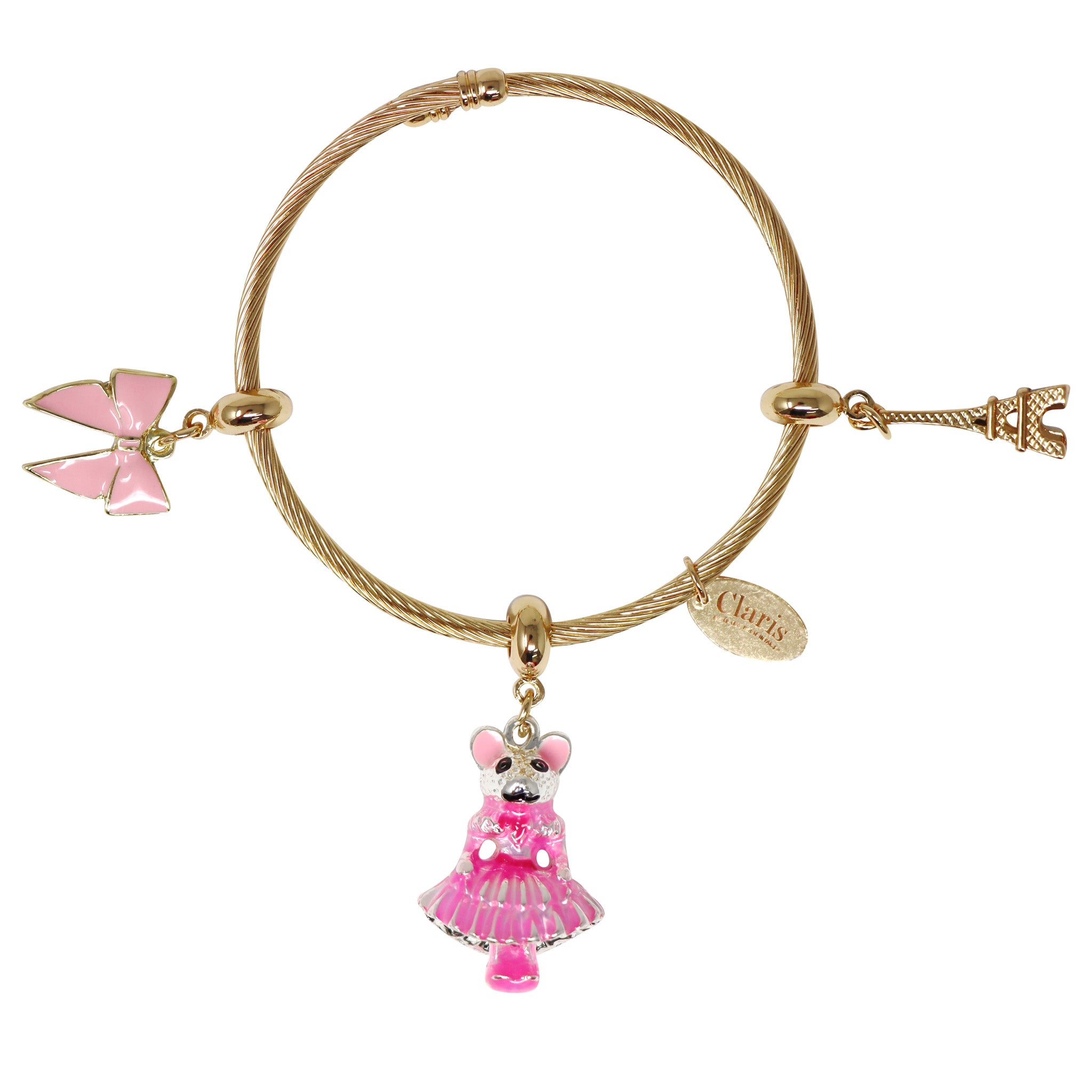 Claris: The Chicest Mouse In Paris™ Charm Bracelet - Pink Poppy Australia
