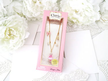 Claris: The Chicest Mouse In Paris™ Charm Necklace - Pink Poppy Australia