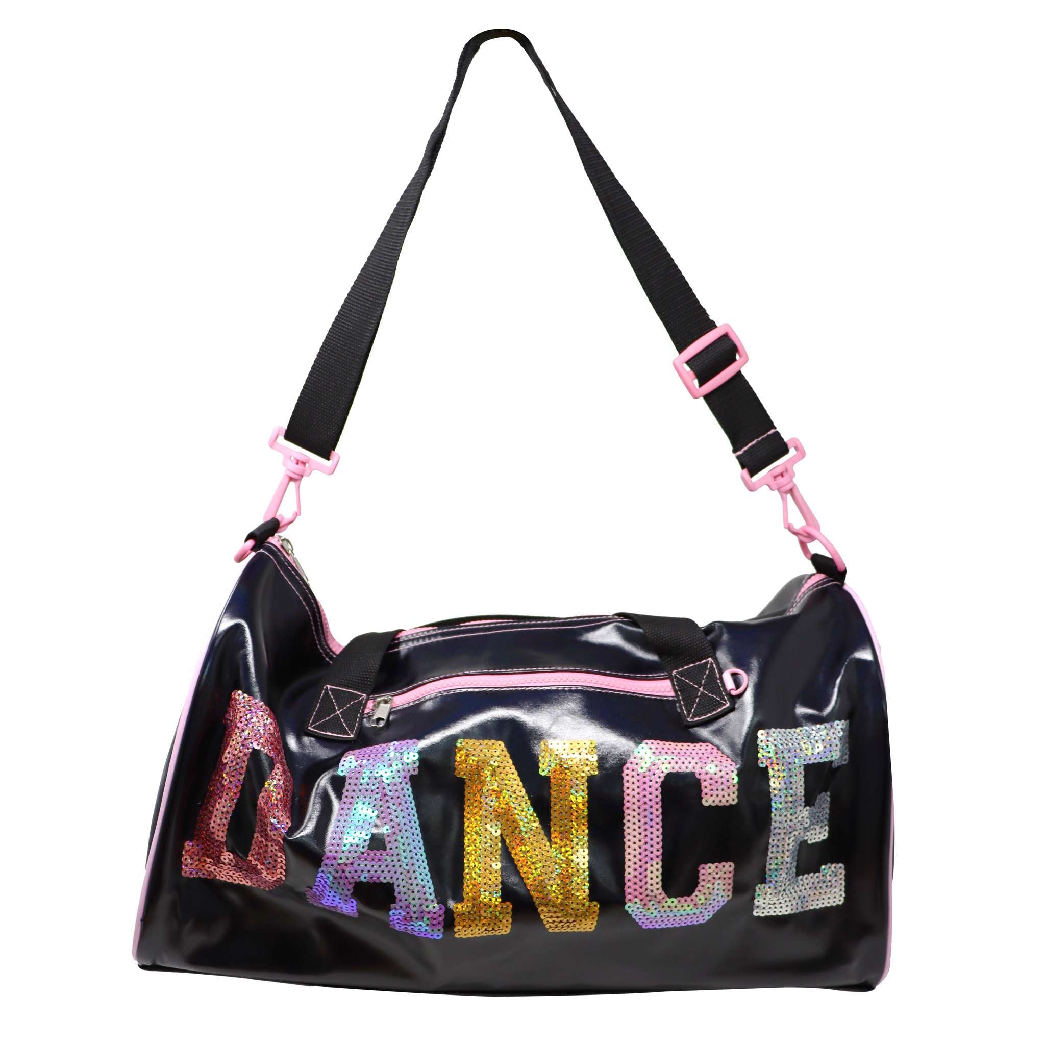 Dance In Style Basic Carry All Bag- Shimmery Black – Pink Poppy