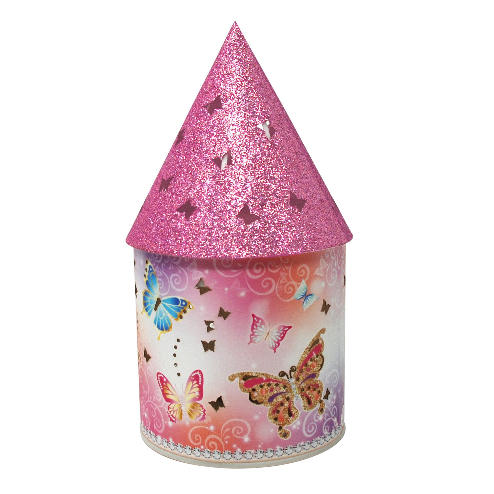 Butterfly Skies Colour Changing LED Lantern - Pink Poppy