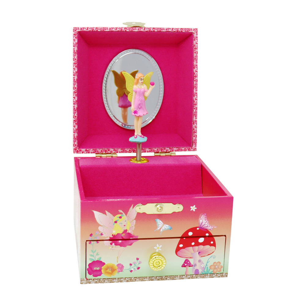 Unicorn & The Pixie Fairy Small Musical Jewellery Box - Pink Poppy Australia