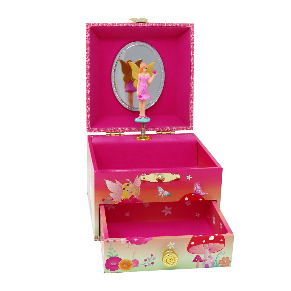 Unicorn & The Pixie Fairy Small Musical Jewellery Box - Pink Poppy Australia