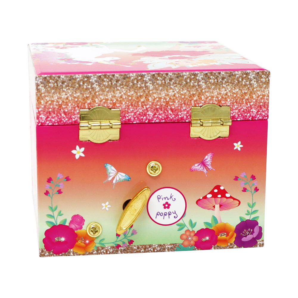 Unicorn & The Pixie Fairy Small Musical Jewellery Box - Pink Poppy Australia