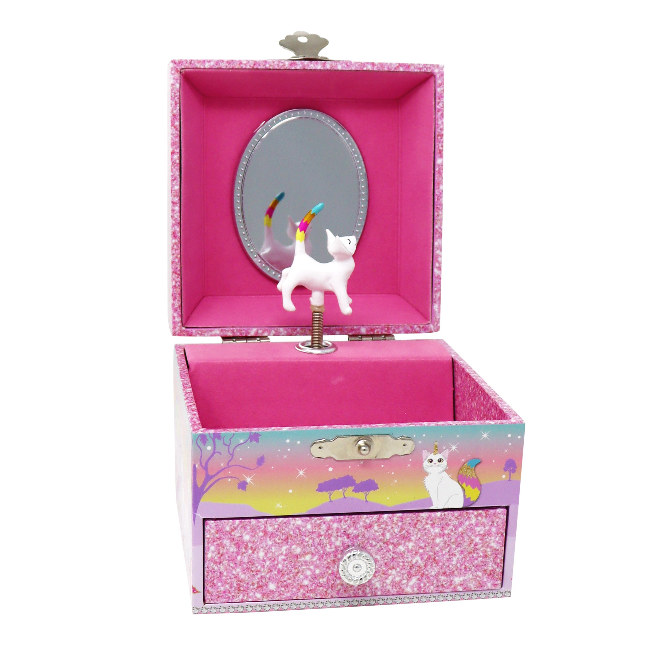 Caticorn Dreams Small Musical Jewellery Box - Pink Poppy Australia