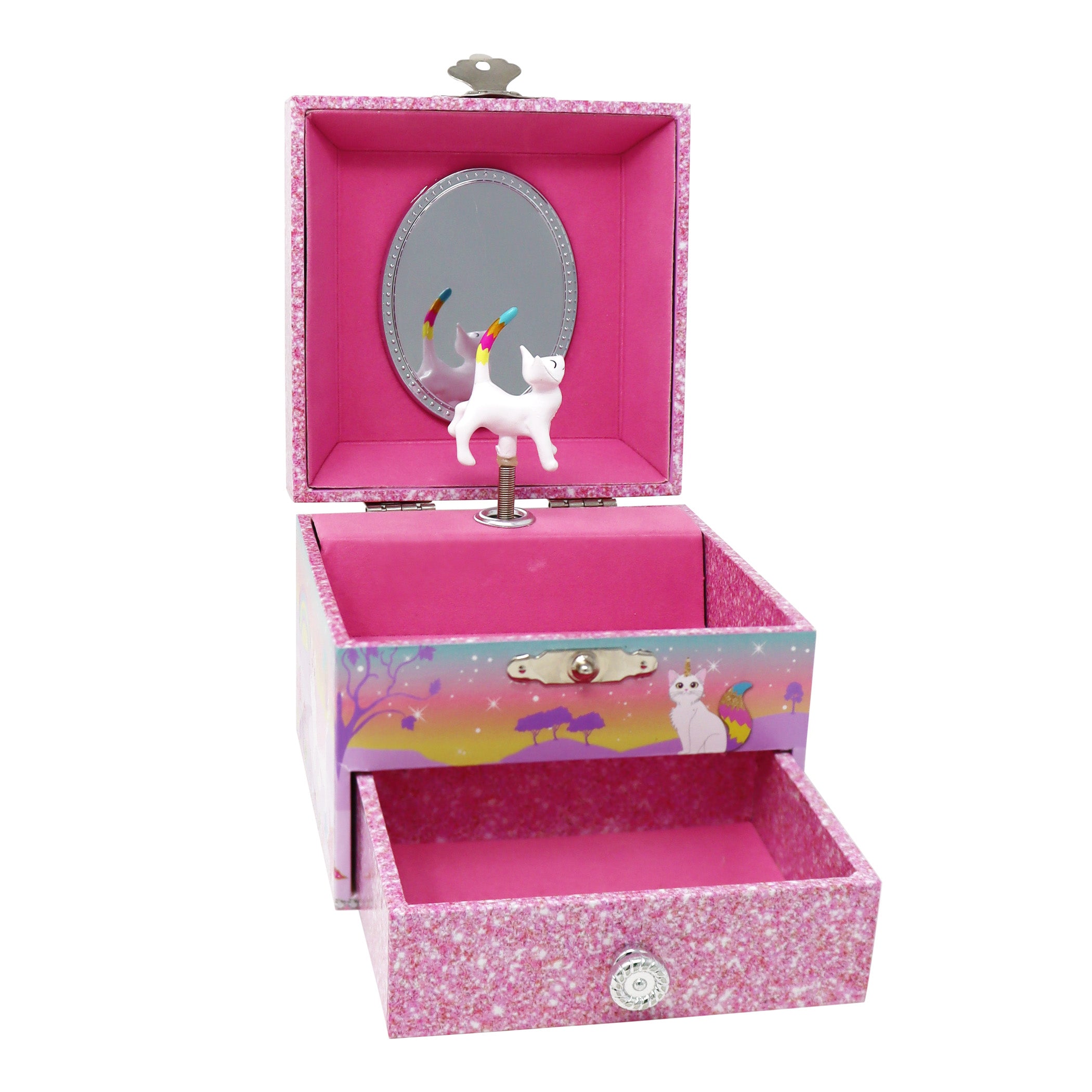 Caticorn Dreams Small Musical Jewellery Box - Pink Poppy Australia