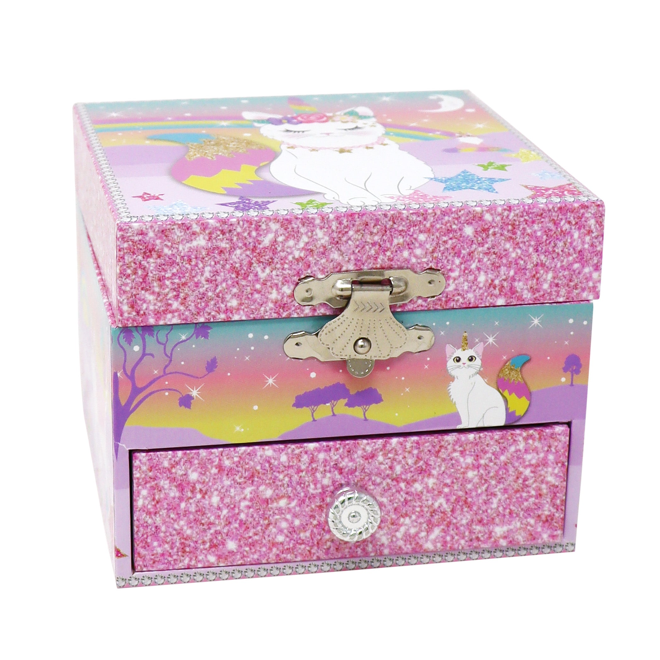 Caticorn Dreams Small Musical Jewellery Box - Pink Poppy Australia