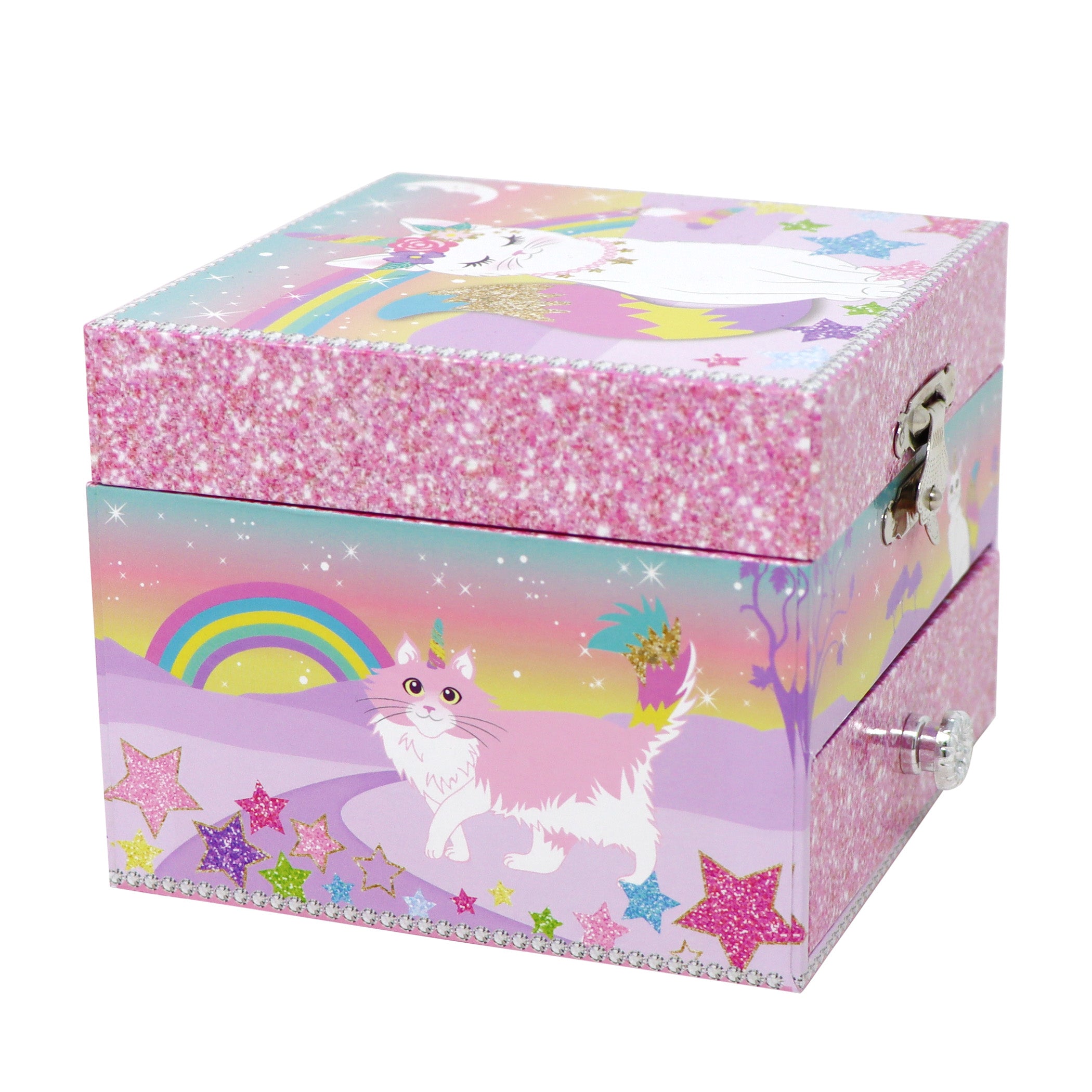 Caticorn Dreams Small Musical Jewellery Box - Pink Poppy Australia