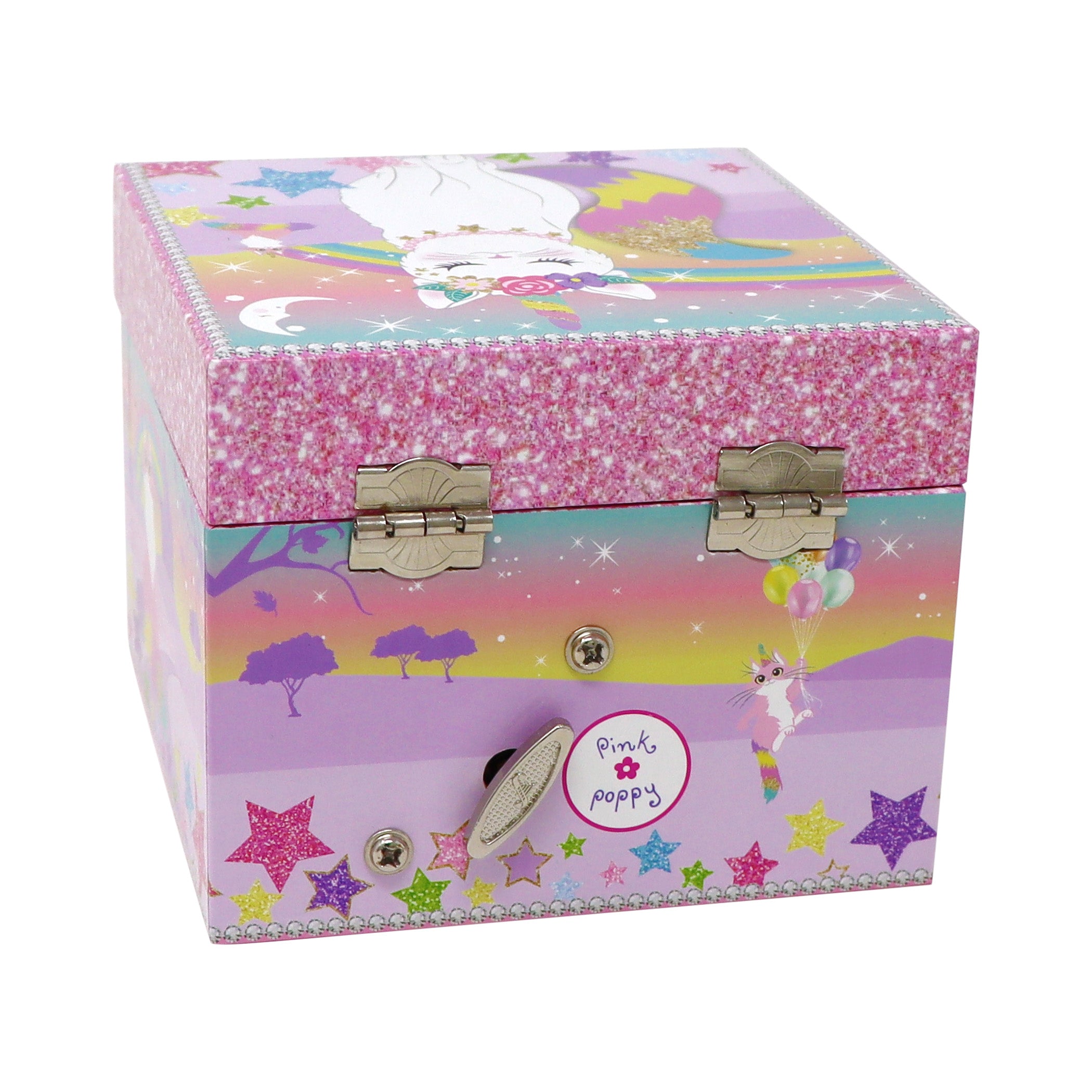 Caticorn Dreams Small Musical Jewellery Box - Pink Poppy Australia